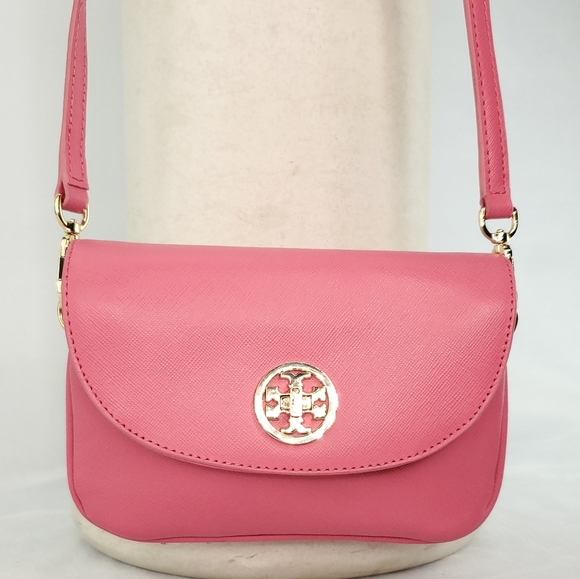 AUTHENTIC TORY BURCH Pink Robinson Mini Crossbody - Picture 4 of 15